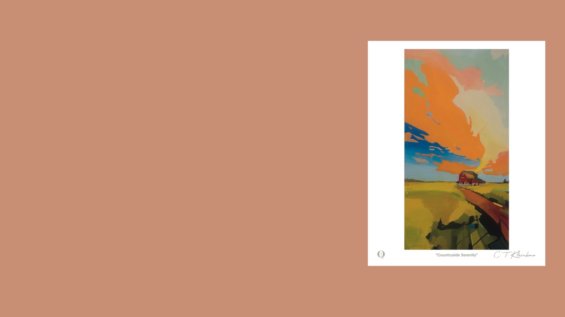 Modern living room interior with wall art space