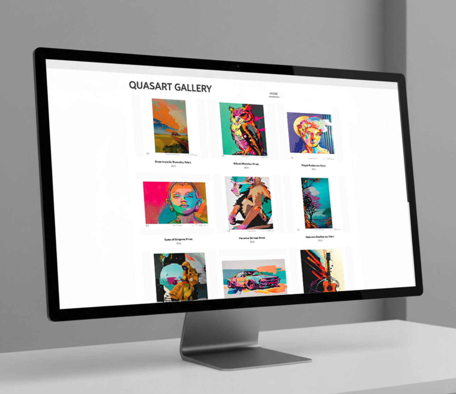 Quasart Art Gallery Website Project